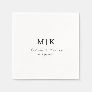 Serviette En Papier Moderne minimaliste et chic Napkins mariage