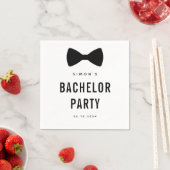 Serviette En Papier Moderne minimaliste Gros Gras Black Bachelor Party (En situation)