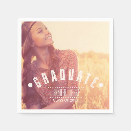 SERVIETTE EN PAPIER MODERNE | NAPKINS DE DIPLÔME 2014 (Devant)