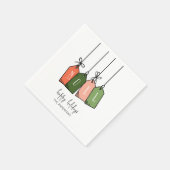 Serviette En Papier Moderne Noel Joyeuses vacances (Coin)