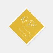 Serviette En Papier Moderne Nous faisons Elégant Personnalisé safran M (Coin)