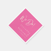 Serviette En Papier Moderne Nous Faisons Un Mariage Personnalisé Éléga (Coin)