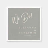 Serviette En Papier Moderne Nous Faisons Un Mariage Personnalisé Éléga (Devant)