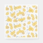 Serviette En Papier Moderne Pastel Citrus Lemons Motif (Devant)