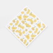 Serviette En Papier Moderne Pastel Citrus Lemons Motif (Coin)