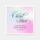 Serviette En Papier Moderne Pastel Pink Cloud Neuf Baby shower (Devant)