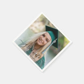 Serviette En Papier Moderne Photo Elegant Graduation (Coin)