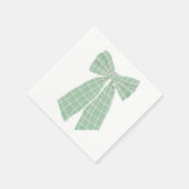 Serviette En Papier Moderne Pretty Green En vichy Romantique Coquette  (Coin)