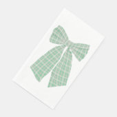 Serviette En Papier Moderne Pretty Green En vichy Romantique Coquette  (Coin)