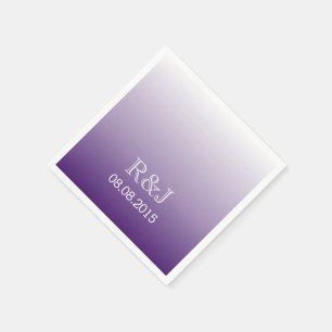 Serviette En Papier moderne romantique été lilac ombre violet mariage