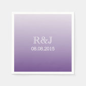 Serviette En Papier moderne romantique été lilac ombre violet mariage (Devant)