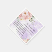 Serviette En Papier Moderne rose Floral Fun Faits Mariage (Coin)