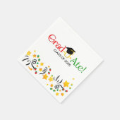 Serviette En Papier Moderne Rouge Vert Jaune (Coin)