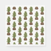 Serviette En Papier Moderne Russe Aquarelle Noël Arbre de Noël (Devant)