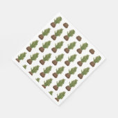 Serviette En Papier Moderne Russe Aquarelle Noël Arbre de Noël (Coin)