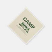 Serviette En Papier Moderne Rustic Camping Bachelorette Party (Coin)