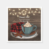 Serviette En Papier Moderne Rustique Hot Cocoa Baby shower cosy (Devant)
