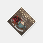 Serviette En Papier Moderne Rustique Hot Cocoa Baby shower cosy (Coin)