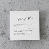 Serviette En Papier Moderne Script Fun Fun Faits Mariage