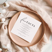 Serviette En Papier Moderne Script Fun Fun Faits Mariage