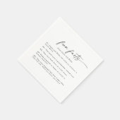 Serviette En Papier Moderne Script Fun Fun Faits Mariage (Coin)