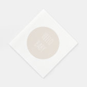 Serviette En Papier Moderne simple "Bonjour bébé" Cercle neutre (Coin)