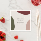 Serviette En Papier Moderne simple couleur automne Mariage (En situation)
