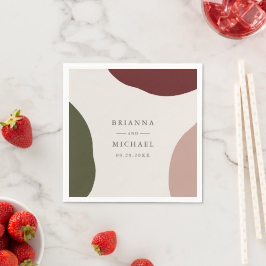 Serviette En Papier Moderne simple couleur automne Mariage (En situation)