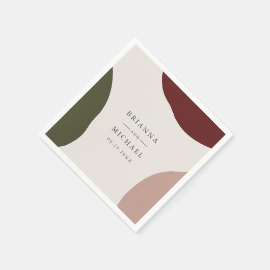 Serviette En Papier Moderne simple couleur automne Mariage (Coin)