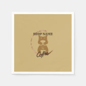 Serviette En Papier Moderne Simple DOG Café Café Café Thé (Devant)