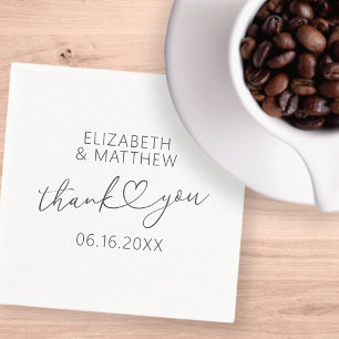 Serviette En Papier Moderne simple élégant chic minimaliste Mariage de