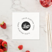 Serviette En Papier Moderne Simple Entreprise logo & texte rond Entrep (En situation)