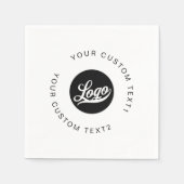Serviette En Papier Moderne Simple Entreprise logo & texte rond Entrep (Devant)