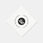 Serviette En Papier Moderne Simple Entreprise logo & texte rond Entrep (Coin)