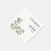 Serviette En Papier Moderne simple Eucalyptus Mariage de verdure (Coin)