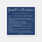 Serviette En Papier Moderne Simple Marine Blue Fun Fun Faits Mariage N (Devant)