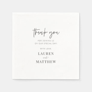 Serviette En Papier Moderne Simple minimaliste chic Mariage Merci