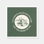 Serviette En Papier Moderne Simple Mountain Camp Weekend Bachelorette (Devant)