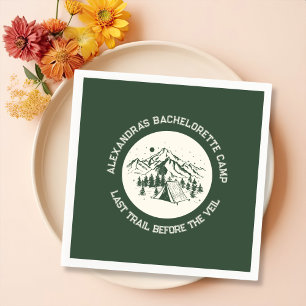 Serviette En Papier Moderne Simple Mountain Camp Weekend Bachelorette