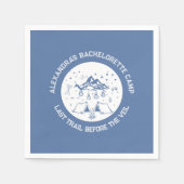 Serviette En Papier Moderne Simple Mountain Camp Weekend Bachelorette (Devant)