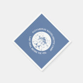 Serviette En Papier Moderne Simple Mountain Camp Weekend Bachelorette (Coin)