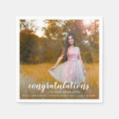 Serviette En Papier Moderne simple photo Élégant diplôme (Devant)