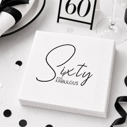 Serviette En Papier Moderne Soixante et Incroyable Anniversaire 60 Ans