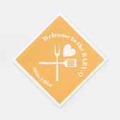 Serviette En Papier Moderne Solide Pastel Orange BABY-Q Baby shower BB (Coin)