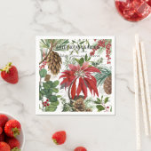 Serviette En Papier Moderne vintage jardin d'hiver fleuri (En situation)