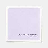 Serviette En Papier Moderne violet clair (Devant)