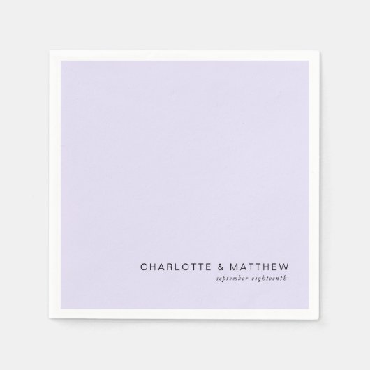 Serviette En Papier Moderne violet clair (Devant)