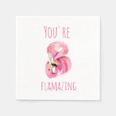 Serviette En Papier Moderne Vous Flamazirez Beauté Flamant rose rose (Devant)