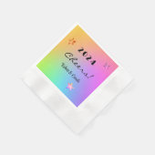 Serviette En Papier Modifier l'année, Gradient Rainbow Party Cocktails (Coin)
