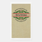 Serviette En Papier Modifier le nom Texte Correspondant Noël Holly (Devant)